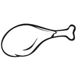Fried Chicken Drumstick vector image