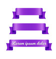 Purple ribbon banners set old vintage style Purple ribbon banners set old vintage style vector image
