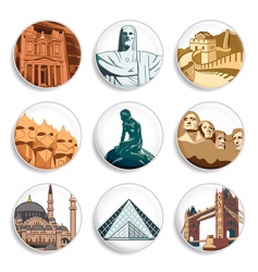 Travel destination badges vector image