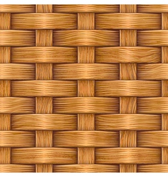 Wooden basket weaving vector image