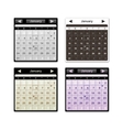 Calendar set vector image