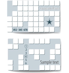 Business card tetris style vector element Business card tetris style vector element vector image