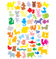Silhouettes of animals vector image