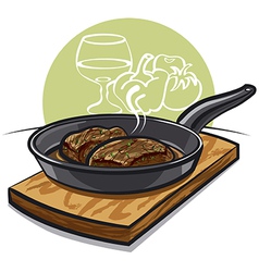 Steak vector image