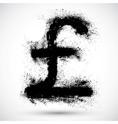 A highly detailed UK Pound splatter design element vector image