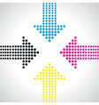 Cmyk arrows vector image