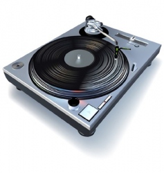 Dj gramophone vector image