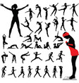Fitness women calisthenics aerobics dance vector image