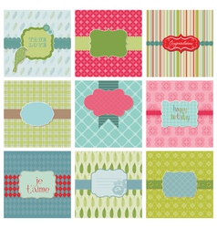 Set of beautiful cards vector image