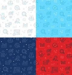 SEO Technology Seamless Pattern vector image