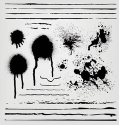 Splashes and lines vector image
