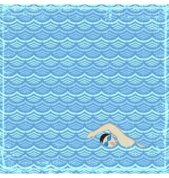 Swimming vector image