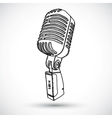 Microphone in doodle style vector image