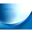 Blue smooth wave template vector image