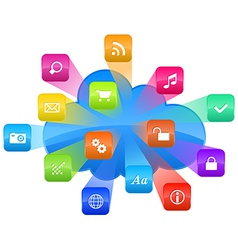 Cloud computing vector image