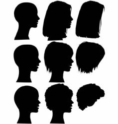 Hair style beauty salon profiles vector image