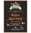 Halloween Party Invitation Template vector image