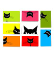 Funny cats card vector image