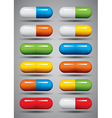 Medical pills set vector image