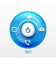 Power button with options vector image