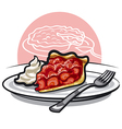 Strawberry pie vector image