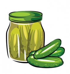 Canned pickles vector image
