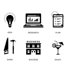Business icons vector image