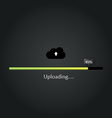 Cloud Uploading progress bar vector image