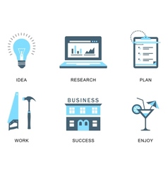Business icons vector image