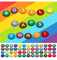 Bottle caps font vector image