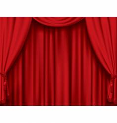 Red curtain vector image