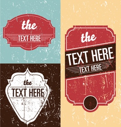 Vintage label set vector image