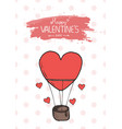 Valentines day featuring flying balloon Valentines day featuring flying balloon vector image