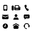 Contact us icons vector image