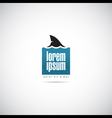 Shark of business logo template vector image