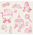 Baby doodles vector image