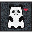 Panda love vector image