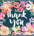 Watercolor greeting card flowers vector image