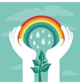Creative concept with rainbow Creative concept with rainbow vector image