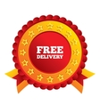 Free delivery sign icon Delivery button vector image