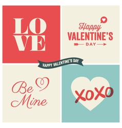 Design elements valentine day set two vector image