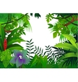 Tropical rain forest vector image