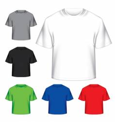 Set of blank t-shirts vector image