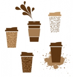 Takeaway coffee cup vector image