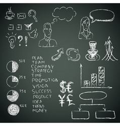 Business doodles vector image