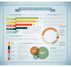 Infographics retro blue Infographics retro blue vector image