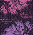 Damask invitation floral card vector image