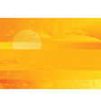 Abstract sunset sea grunge background vector image