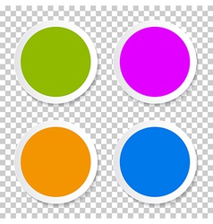 Colorful Empty Circle Stickers - Labels Set on vector image