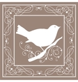 Bird frame vintage Bird frame vintage vector image